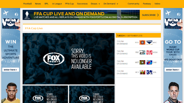 FoxSports FFA Cup Quarter FInal