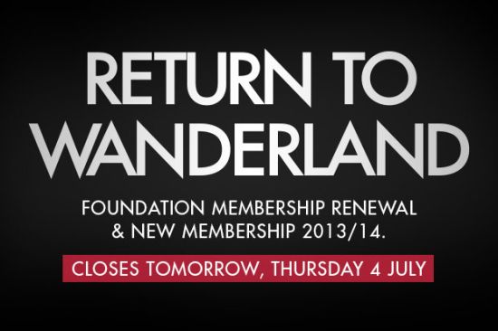 Foundation Membership Renewal – Return to ‘Wanderland’