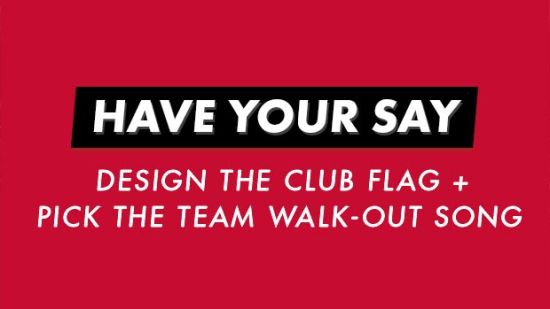 Members to design club flag and choose players walk-out track
